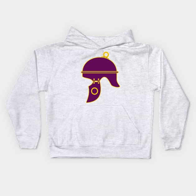 Republican Roman Helmet (Purple) Kids Hoodie by PabloDeChenez